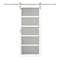 Renin 36 in. x 84 in. Easy Build 5-Lite Frosted Glass Barn Door with Hardware Kit BD062K01BW5TGE36084 - alternate 1